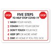 Signmission Flu Sign, Wash Rinse Sanitize Signs, 24in X 18in Aluminum, 18" W, 24" L, Wash Rinse Sanitize Signs OS-NS-A-1824-25590
